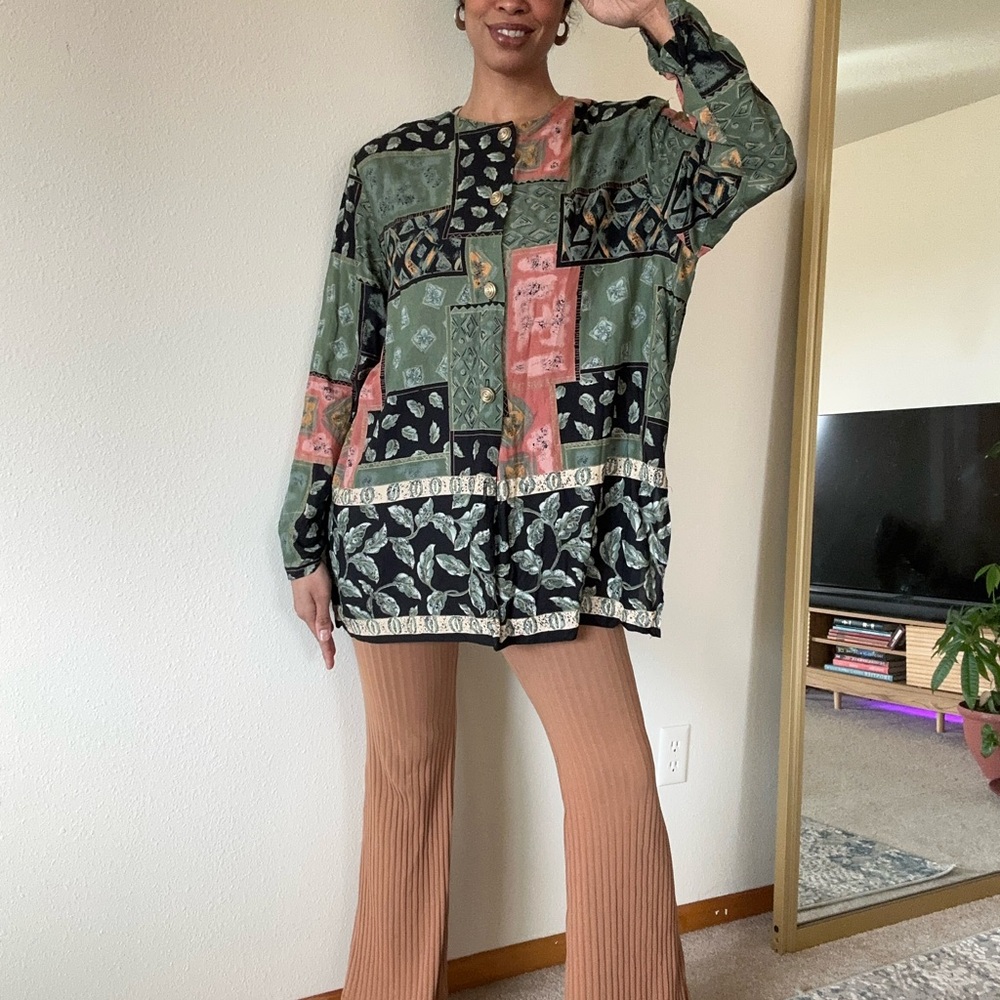 Y2k Patchwork Button-Up - image 6